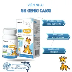 VIên Nhai Canxi GH Genki Nhật Bản - Viên nhai hỗ trợ tăng chiều cao cho bé hộp 90 viên