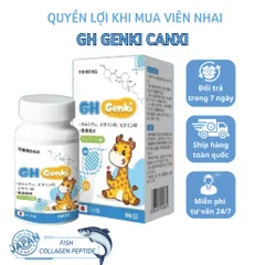 VIên Nhai Canxi GH Genki Nhật Bản - Viên nhai hỗ trợ tăng chiều cao cho bé hộp 90 viên