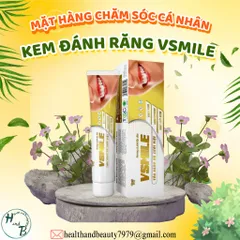 Kem đánh răng thảo dược Vsmile 150g - Làm sạch răng, giúp cho hơi thở thơm mát, giảm ê buốt, chảy máu chân răng