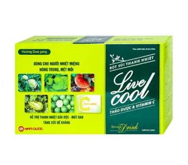 Bột Sủi LiveCool Nam Dược Thanh Nhiệt Hương Dưa Gang Hộp 10 Gói