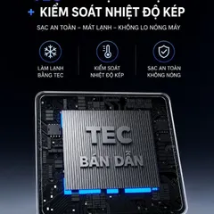 Đế Sạc Không Dây 3 Trong 1 TEC Làm Lạnh, Sạc Nhanh 15W Cho iPhone Apple Watch AirPods, Nam Châm Hút