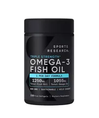 Viên uống dầu cá Sports Research Omega 3 Fish Oil 150 viên