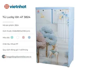 Tủ Nhựa Việt Nhật Lucky lớn 4T 3824