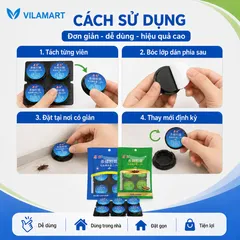 Bộ 6 Viên Mồi Diệt Gián, Thuốc Diệt Côn Trùng Sinh Học Không Độc Hại Dùng Trong Nhà Bếp, Hộ Gia Đình