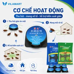 Bộ 6 Viên Mồi Diệt Gián, Thuốc Diệt Côn Trùng Sinh Học Không Độc Hại Dùng Trong Nhà Bếp, Hộ Gia Đình
