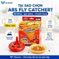 Combo 2 Hộp Bẫy Ruồi Giấm ARS Fly Catcher 35g – Bẫy Ruồi Trái Cây, Ruồi Nhỏ, Hàng Nhật Bản