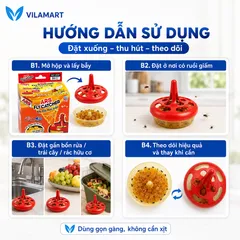 Combo 2 Hộp Bẫy Ruồi Giấm ARS Fly Catcher 35g – Bẫy Ruồi Trái Cây, Ruồi Nhỏ, Hàng Nhật Bản