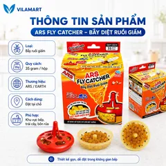 Combo 2 Hộp Bẫy Ruồi Giấm ARS Fly Catcher 35g – Bẫy Ruồi Trái Cây, Ruồi Nhỏ, Hàng Nhật Bản