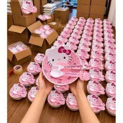 BỘ BÁT ĂN DẶM KÈM THÌA DĨA HÌNH HELLO KITTY HỒNG SIU CUTE - Tô Ăn Cơm, Đựng Salad, Ngũ Cốc Cho Bé Và Dân Văn Phòng