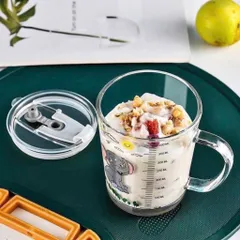 [THANH LÝ] Combo 3 Cốc Thủy Tinh Chia Vạch Kèm Ống Hút 400ml, Nắp Chống Tràn Họa Tiết Cute Cho Bé Uống Sữa, Pha Đồ Uống