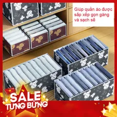 Hộp Vải Đựng Quần Áo Chia 9 Ngăn - Tiện Dụng Gấp Gọn Có Họa Tiết Sắc Nét 813326