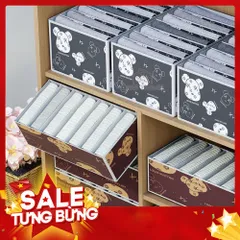 Hộp Vải Đựng Quần Áo Chia 9 Ngăn - Tiện Dụng Gấp Gọn Có Họa Tiết Sắc Nét 813326