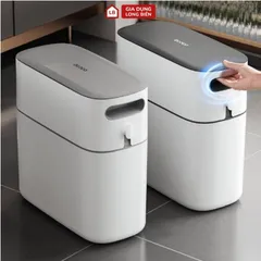 Thùng rác thông minh 12L ECOCO nắp kín tự động đóng gói 813340