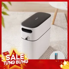 Thùng rác thông minh 12L ECOCO nắp kín tự động đóng gói 813340