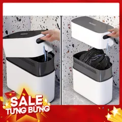 Thùng rác thông minh 12L ECOCO nắp kín tự động đóng gói 813340