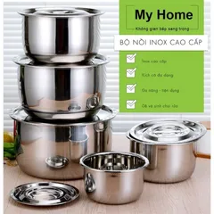 Bộ Thố Inox 5 Món MyHome Tặng Kèm Nắp 813378