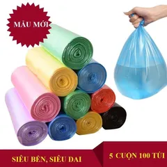 Sét 5 Cuộn Túi Đựng Rác Sinh Học Tự Phân Hủy Size 45x50cm - Giải Pháp An Toàn Cho Môi Trường 813394