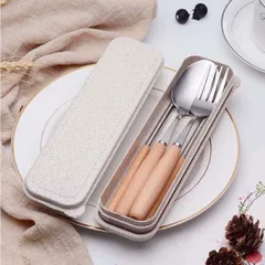 Bộ Thìa Dĩa Inox Cao Cấp - Thiết Kế Sang Trọng - Dùng Cho Gia Đình tặng kèm hộp 813404