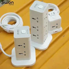 Ổ Cắm Điện Đa Năng JIWON - Tích Hợp Cổng USB và Type C, Tự Ngắt An Toàn, 4 Ổ, Chiều Dài 2.4m 813408