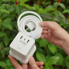 Ổ Cắm Điện Đa Năng JIWON - Tích Hợp Cổng USB và Type C, Tự Ngắt An Toàn, 4 Ổ, Chiều Dài 2.4m 813408
