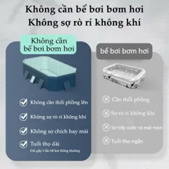 Bể Bơi Gấp Gọn Cho Bé Và Gia Đình 2.1M Không Cần Bơm Hơi - Bể Phao Tắm Thành Cứng Chịu Lực Cao Cấp Cách Nhiệt 813419