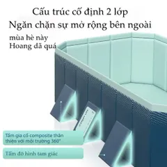 Bể Bơi Gấp Gọn Cho Bé Và Gia Đình 2.1M Không Cần Bơm Hơi - Bể Phao Tắm Thành Cứng Chịu Lực Cao Cấp Cách Nhiệt 813419