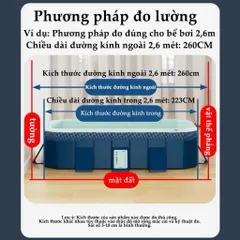 Bể Bơi Gấp Gọn Cho Bé Và Gia Đình 2.1M Không Cần Bơm Hơi - Bể Phao Tắm Thành Cứng Chịu Lực Cao Cấp Cách Nhiệt 813419