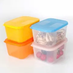 Set 4 Hộp Đựng Thực Phẩm Tủ Lạnh Nhựa Nguyên Sinh Kín Khí Bảo Quản Đồ Ăn Dặm Cho Bé Kháng Khuẩn Đa Năng Tiện Lợi 813423