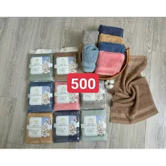 Combo 2 Khăn Mặt Cotton Cao Cấp CHAKIR 30x50cm – Khăn Lau Mặt Thấm Hút Tốt, Kháng Khuẩn Không Xù Lông