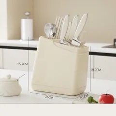 Kệ Cài Dao Kéo Đũa Thìa Đa Năng Có Khay Hứng Nước - Hộp Đựng Dao Kéo Nhà Bếp Nhựa Cao Cấp Tiện Lợi