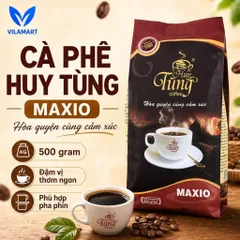 Cà Phê Huy Tùng Maxio 500g – Cà Phê Rang Xay Pha Phin, Hương Thơm Đậm Đà, Vị Cân Bằng