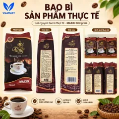 Cà Phê Huy Tùng Maxio 500g – Cà Phê Rang Xay Pha Phin, Hương Thơm Đậm Đà, Vị Cân Bằng