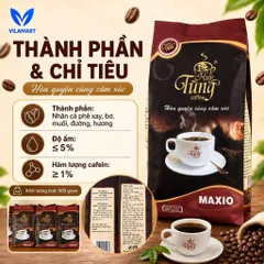 Cà Phê Huy Tùng Maxio 500g – Cà Phê Rang Xay Pha Phin, Hương Thơm Đậm Đà, Vị Cân Bằng