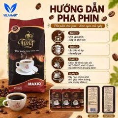 Cà Phê Huy Tùng Maxio 500g – Cà Phê Rang Xay Pha Phin, Hương Thơm Đậm Đà, Vị Cân Bằng