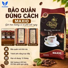 Cà Phê Huy Tùng Maxio 500g – Cà Phê Rang Xay Pha Phin, Hương Thơm Đậm Đà, Vị Cân Bằng