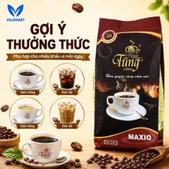Cà Phê Huy Tùng Maxio 500g – Cà Phê Rang Xay Pha Phin, Hương Thơm Đậm Đà, Vị Cân Bằng