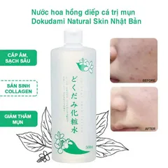 Nước hoa hồng diếp cá giảm mụn Dokudami Natural Skin 500ml Nhật Bản 813625