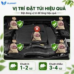 Túi chống chuột AMB chính hãng, đuổi chuột ô tô hiệu quả, ngăn chuột cắn dây điện