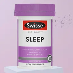 Viên uống Swisse Ultiboost Sleep |60 & 100 viên| Hỗ trợ chu kỳ giấc ngủ tự nhiên & Cải thiện độ sâu của giấc ngủ [S/P Chuẩn Úc không tem] 813671