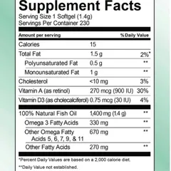 Viên uống Kirkland Signature Wild Alaskan Fish Oil 1400 mg |230 viên| Cung cấp các chuỗi Acid béo Omega & Kiểm soát các phản ứng viêm trong cơ thể [SP Chuẩn Mỹ]