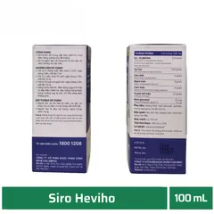Siro Heviho - Chính Hãng Việt Nam Chai 100ml - Giúp Giảm Ho, Đau Rát Họng, Long Đờm Cho Trẻ