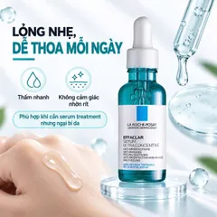 Tinh Chất Giảm Mụn Mờ Thâm La Roche-Posay Effaclar Serum Ultra Concentré 30ml AHA BHA LHA Niacinamide Cho Da Mụn (date 6/27)