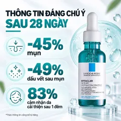 Tinh Chất Giảm Mụn Mờ Thâm La Roche-Posay Effaclar Serum Ultra Concentré 30ml AHA BHA LHA Niacinamide Cho Da Mụn (date 6/27)