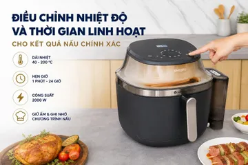 Nồi chiên hấp Philips NA543/00 7.2 lít