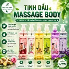 [ Xả Kho] Dầu Massage Body 500ml Có Vòi I Ngăn Ngừa Lão Hoá, Xoá Nhăn Giúp Tươi Trẻ, Lưu Thông Khí Huyết