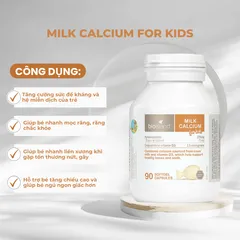 Viên uống bổ sung Canxi cho bé Bioisland Milk Calcium 90 viên của Úc nhập chính ngạch