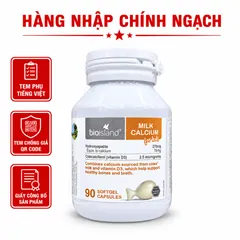Viên uống bổ sung Canxi cho bé Bioisland Milk Calcium 90 viên của Úc nhập chính ngạch