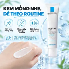 Kem Dưỡng Da Mụn La Roche-Posay Effaclar Duo+ 40ml Hỗ Trợ Giảm Mụn, Mờ Thâm, Hạn Chế Mụn Tái Lại
