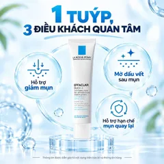 Kem Dưỡng Da Mụn La Roche-Posay Effaclar Duo+ 40ml Hỗ Trợ Giảm Mụn, Mờ Thâm, Hạn Chế Mụn Tái Lại