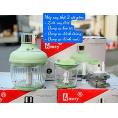 Máy Xay Đa Năng Amey Công Nghệ Đức – Máy Xay Thịt, Xay Tỏi Ớt, Đồ Ăn Dặm Cối Thủy Tinh Cao Cấp (Bộ 2 Cối) 813796